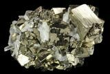 Gleaming, Cubic Pyrite Crystal Cluster - Peru #124414-1